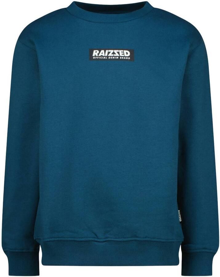 Raizzed rechtvallende sweater met logo blauw Logo