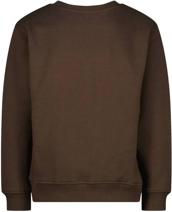Raizzed rechtvallende sweater met logo bruin Logo - Foto 2