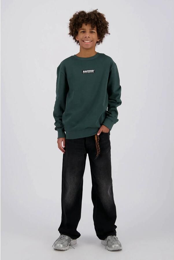 Raizzed rechtvallende sweater met logo donkergroen - Foto 2