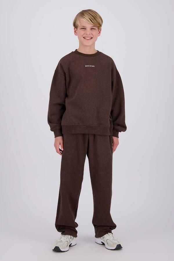 Raizzed oversized sweater met backprint bruin