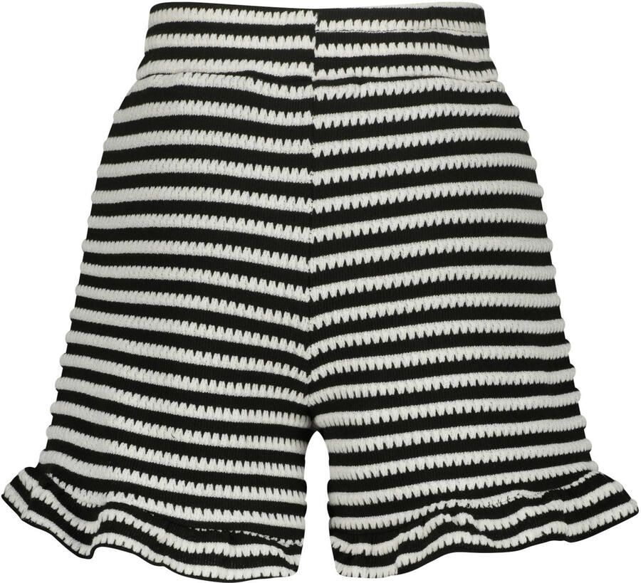 Raizzed regular waist gestreepte zwart met textuur Korte broek Meisjes Polyester - Foto 2