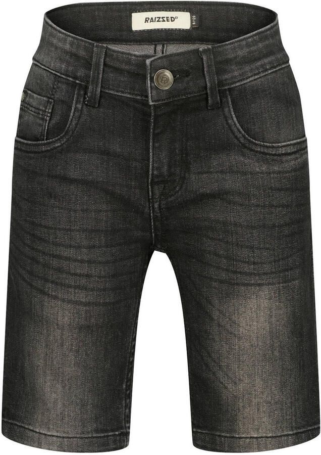 Raizzed regular waist short black denim