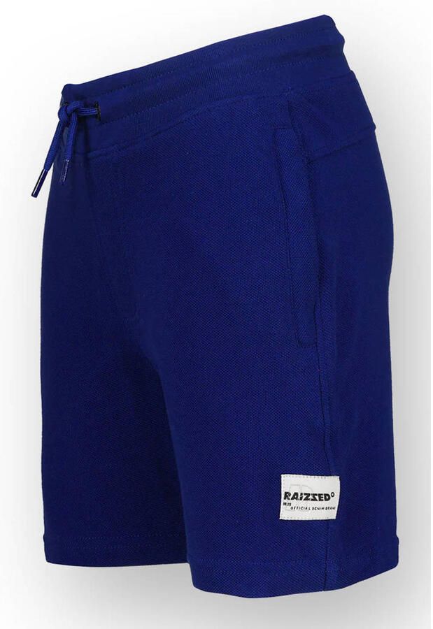 Raizzed relaxed regular waist casual short donkerblauw met textuur - Foto 2