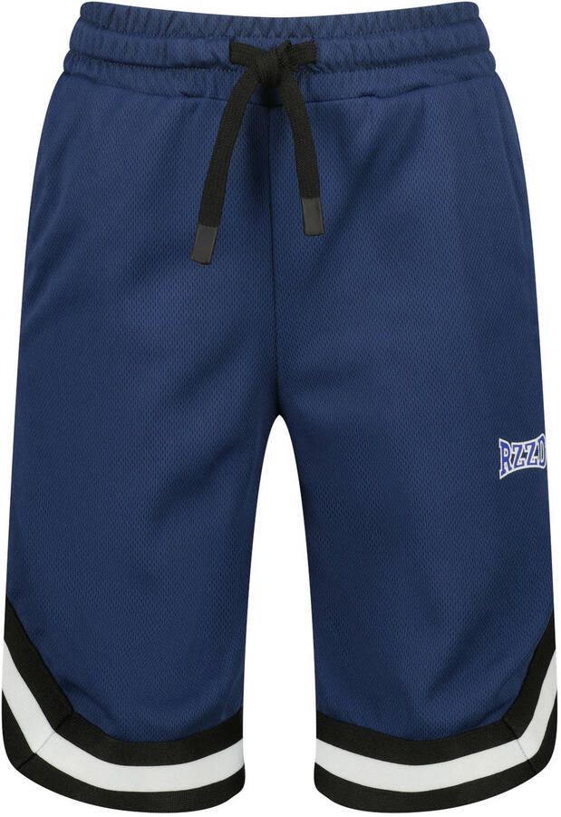 Raizzed relaxed regular waist casual short donkerblauw met textuur