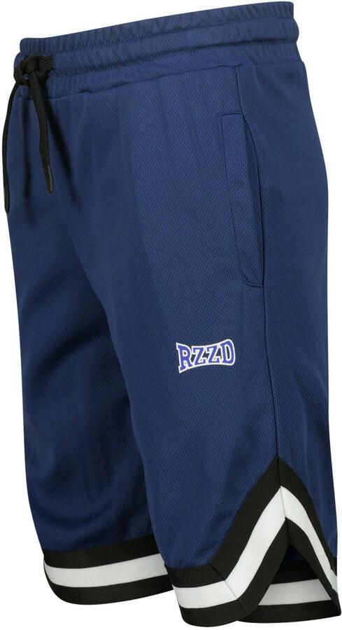 Raizzed relaxed regular waist casual short donkerblauw met textuur - Foto 2