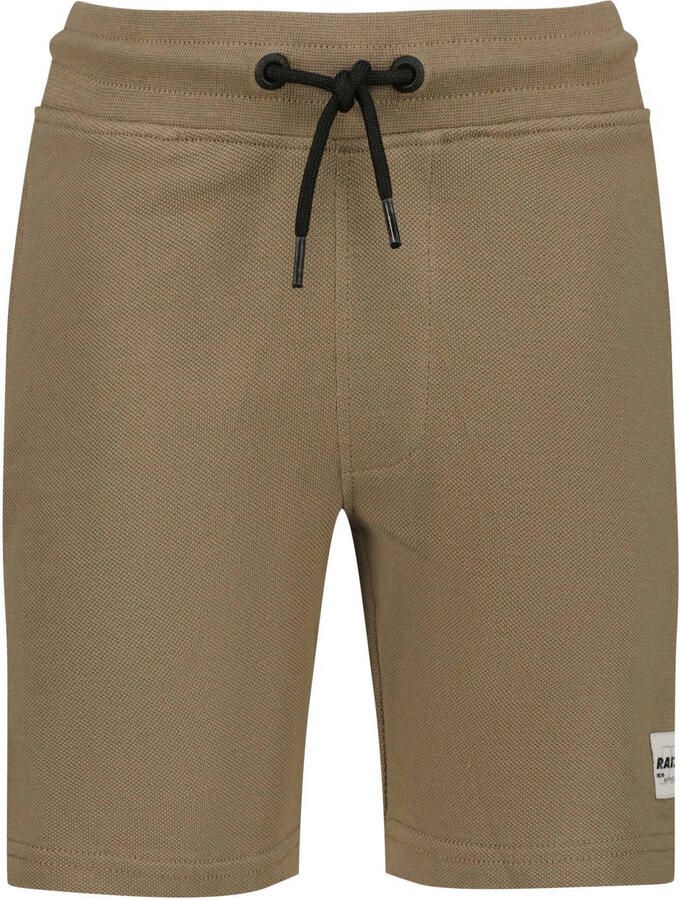 Raizzed relaxed regular waist casual short zand met textuur