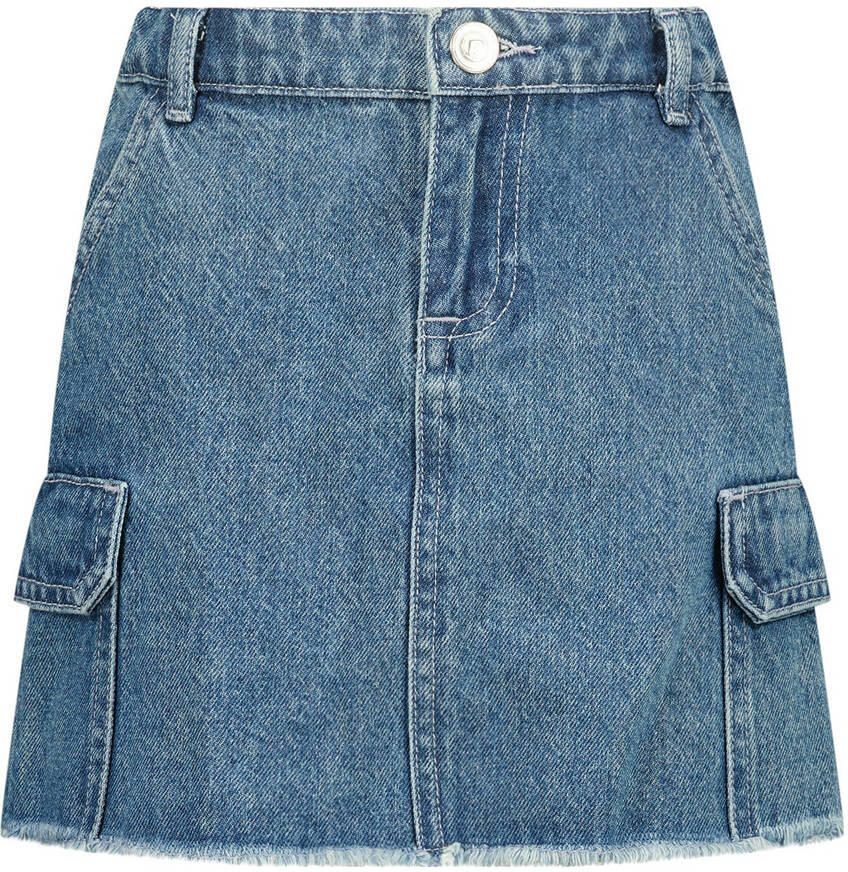 Raizzed spijkerrok Georgia mid blue stone Blauw Meisjes Denim Effen 128