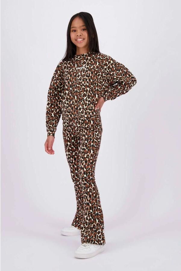 Raizzed sweater Hanna met panterprint bruin beige Panterprint 164 - Foto 3