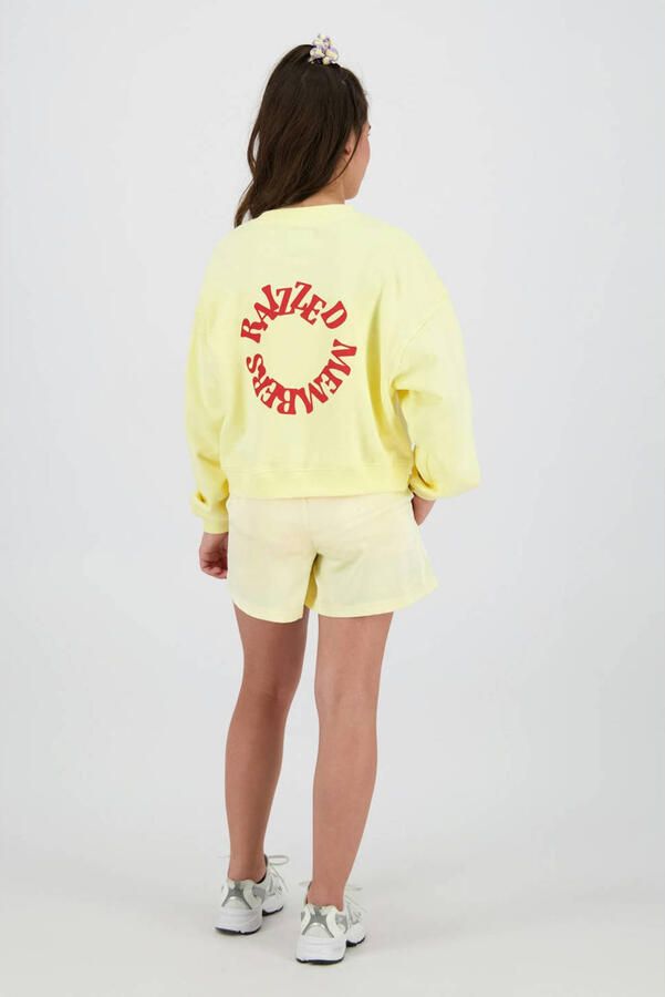 Raizzed sweater met backprint geel - Foto 2