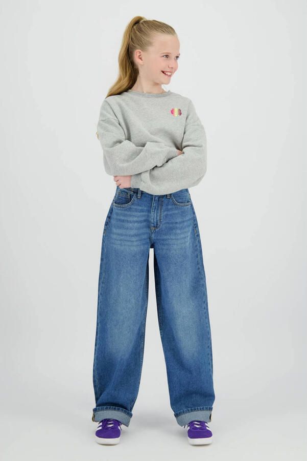 Raizzed sweater met backprint grijs