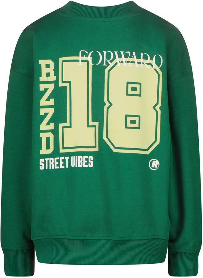 Raizzed sweater met backprint groen - Foto 2