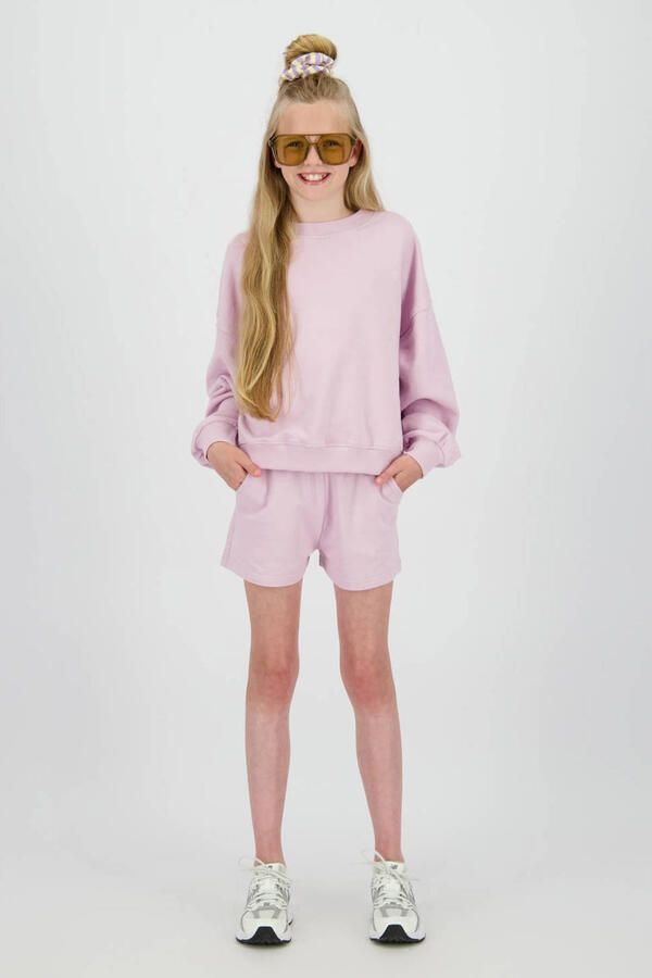 Raizzed sweater met backprint roze