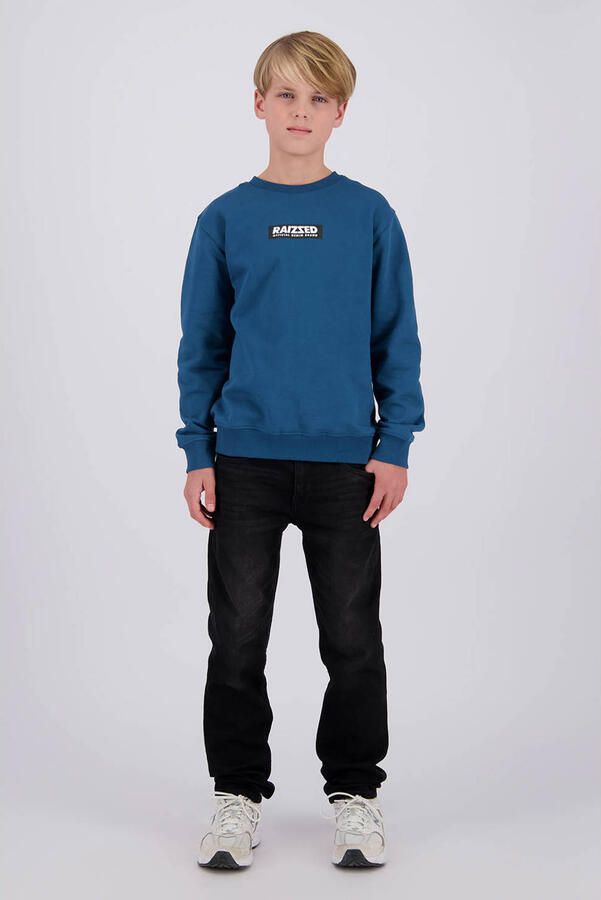 Raizzed sweater met logo blauw