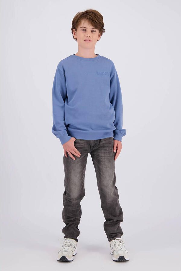 Raizzed sweater met backprint blauw