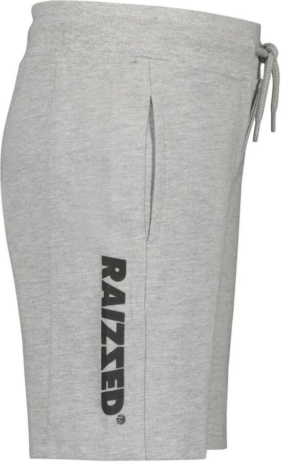 Raizzed sweatshort Djordy met logo grijs melange Korte broek Logo 128