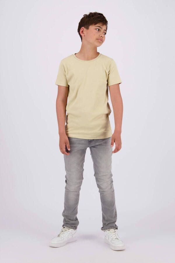 Raizzed T-shirt Bannu wit Beige Jongens Katoen Ronde hals Effen 176