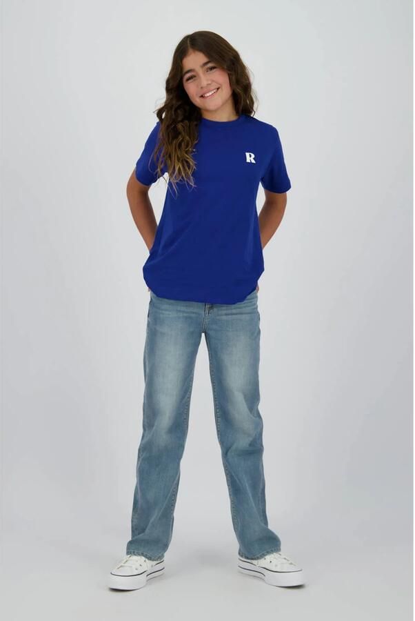 Raizzed T-shirt blauw Meisjes Katoen Ronde hals Backprint