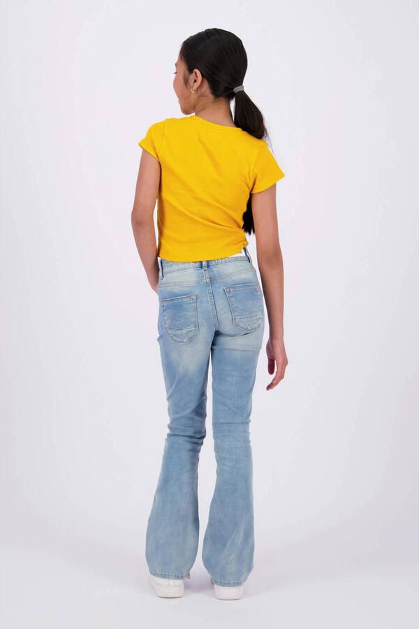 Raizzed T-shirt Hala oranje Meisjes Stretchkatoen Ronde hals Effen 128
