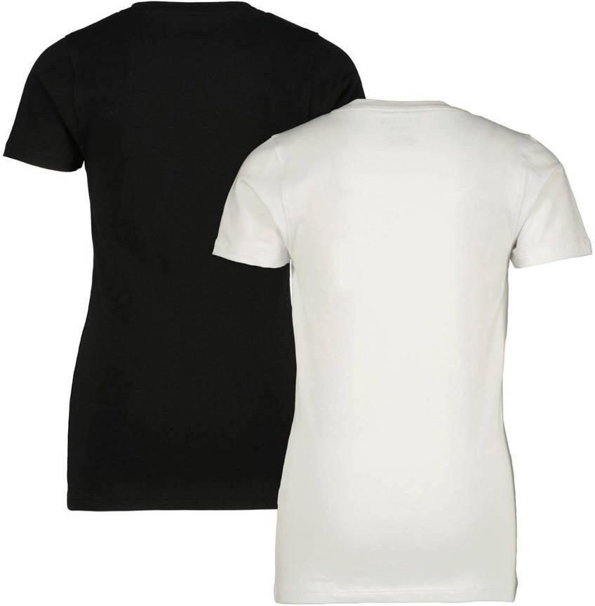 Raizzed T-shirt Nora zwart wit (set van 2) Jongens Stretchkatoen Ronde hals - Foto 2