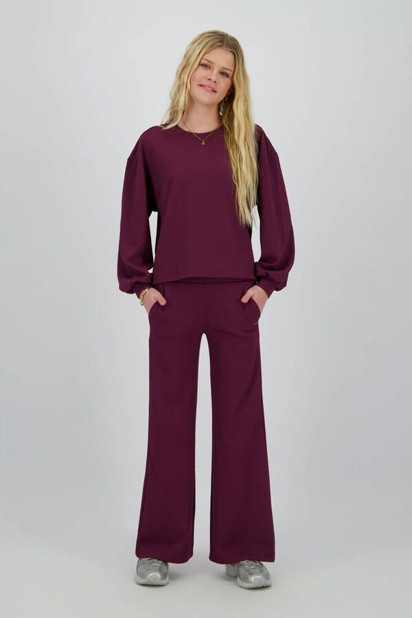 Raizzed wide leg casual broek donkerrood - Foto 6