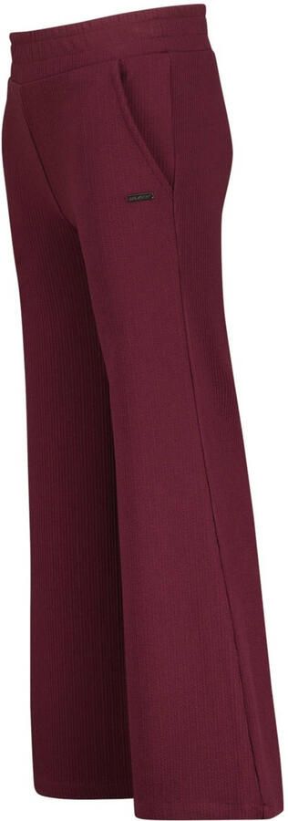 Raizzed wide leg casual broek donkerrood - Foto 5