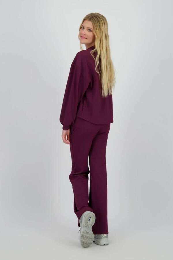 Raizzed wide leg casual broek donkerrood - Foto 4