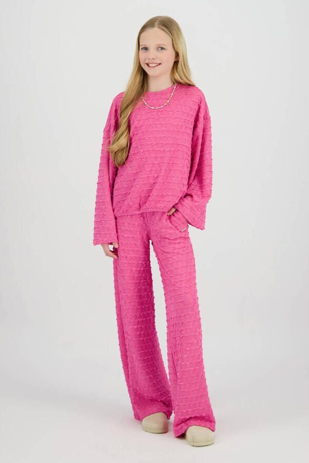 Raizzed wide leg casual broek roze - Foto 4
