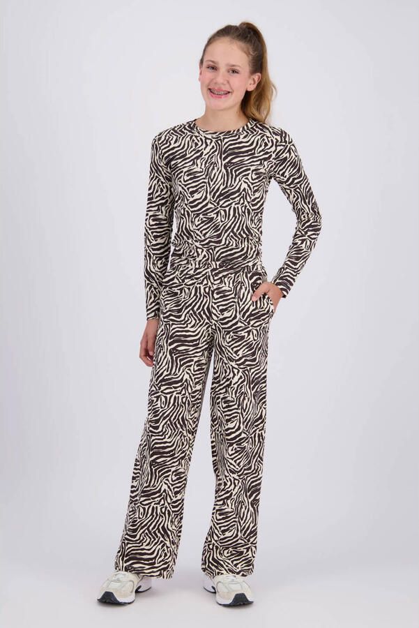 Raizzed longsleeve met print bruin