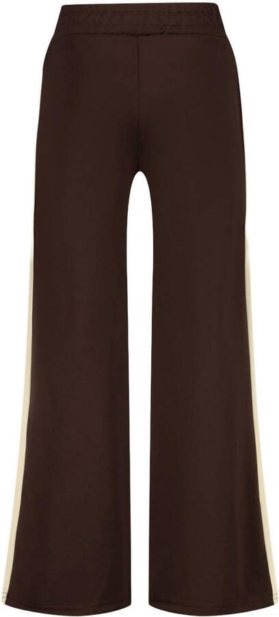 Raizzed wide leg gestreepte joggingbroek bruin - Foto 4