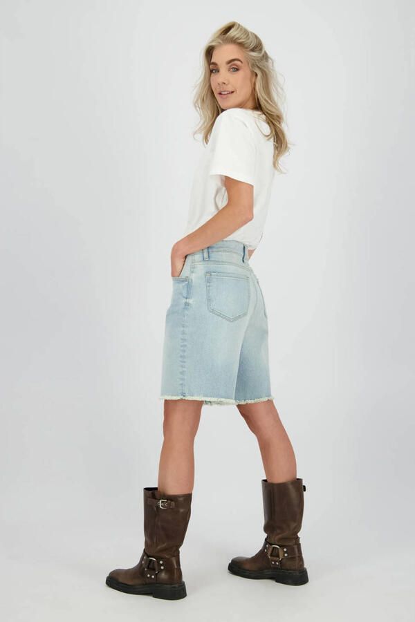 Raizzed wide leg regular waist short light blue denim - Foto 2