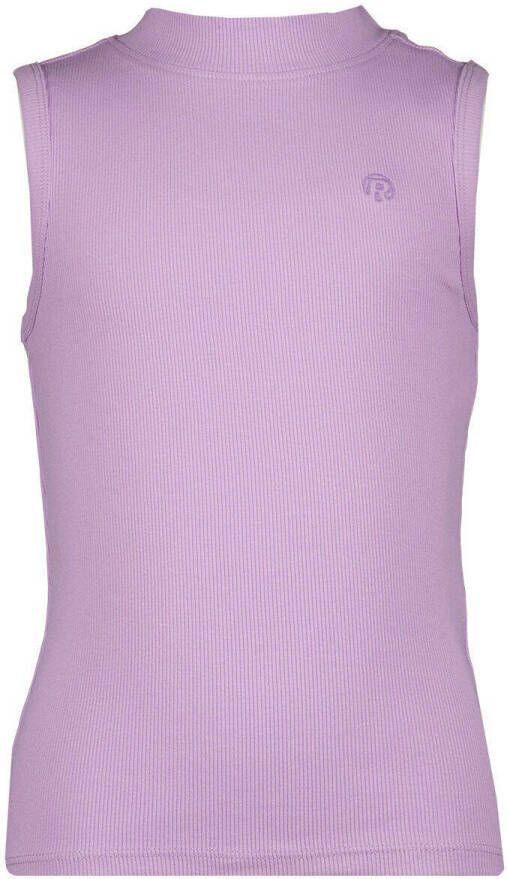 Raizzed ribgebreid T-shirt Hoya lila