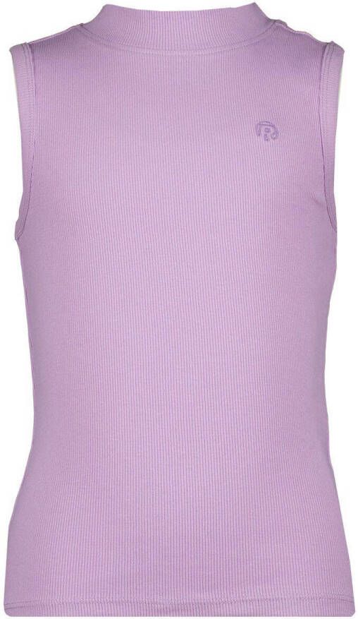 Raizzed ribgebreid T-shirt Hoya lila