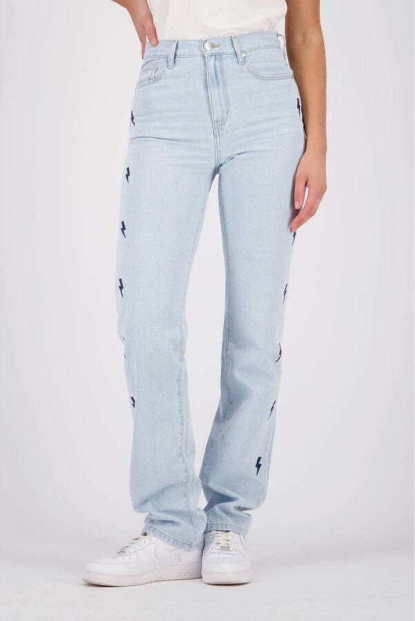 Raizzed straight fit jeans Sunset Lightning met printopdruk blauw