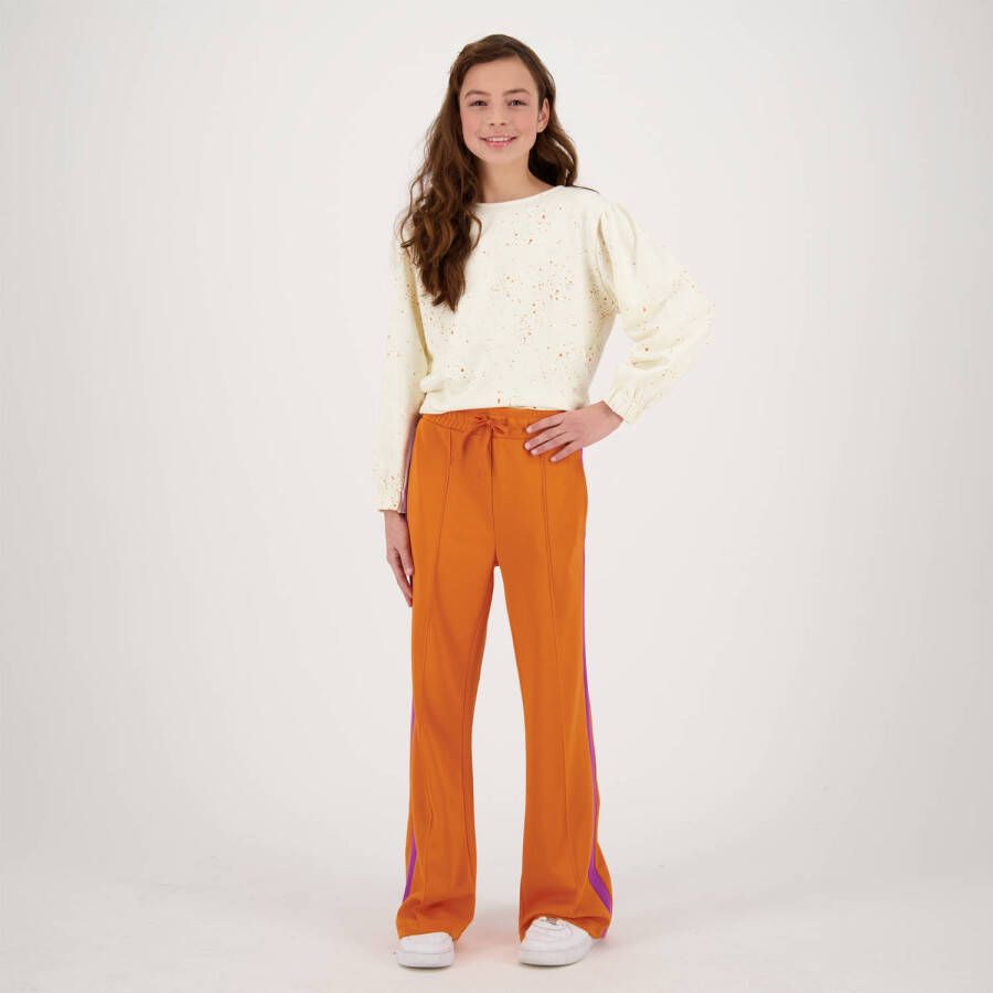 Raizzed sweater Dorsa met all over print ecru oranje Wit All over print 104