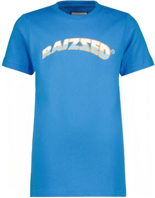 Raizzed T-shirt Djarno met logo blauw Jongens Katoen Ronde hals Logo 104