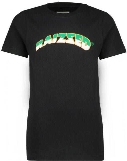 Raizzed T-shirt Djarno met logo zwart Jongens Katoen Ronde hals Logo 104