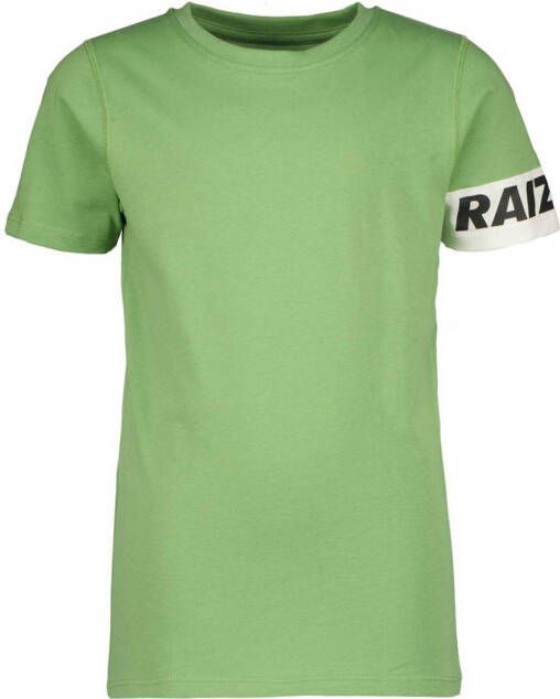 Raizzed T-shirt R123KBN30004 met logo lichtgroen