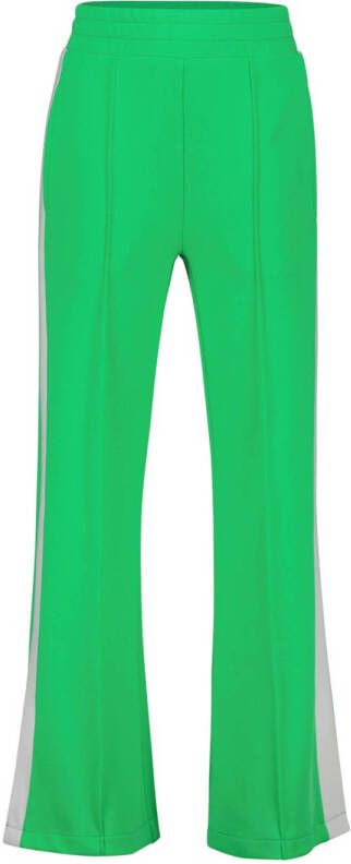 Raizzed wide leg broek R123KGN40006 met zijstreep groen