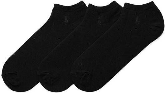 Ralph Lauren enkelsokken set van 3 zwart