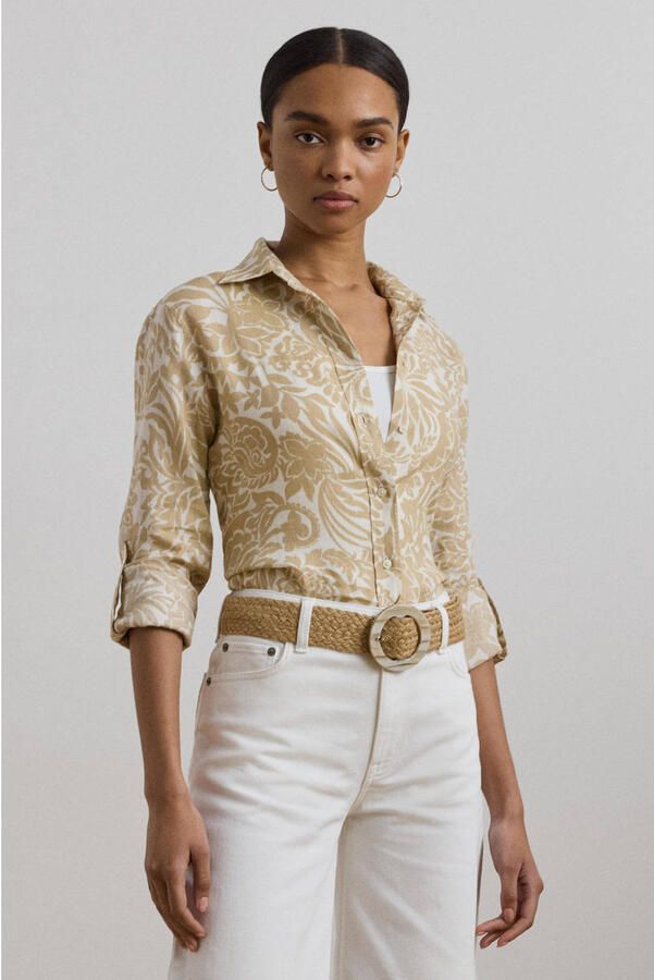 Lauren Ralph Lauren Regular fit linnen blouse met mouwtrensje model 'KARRIE' - Foto 2