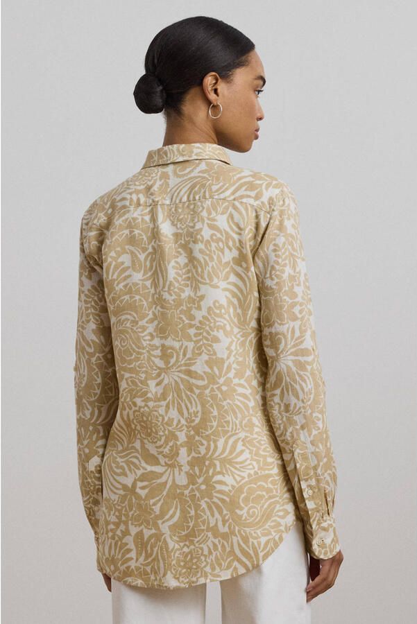 Lauren Ralph Lauren Regular fit linnen blouse met mouwtrensje model 'KARRIE'