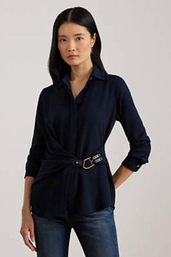 Lauren Ralph Lauren Overhemdblouse in wikkellook model 'KRESHAY'