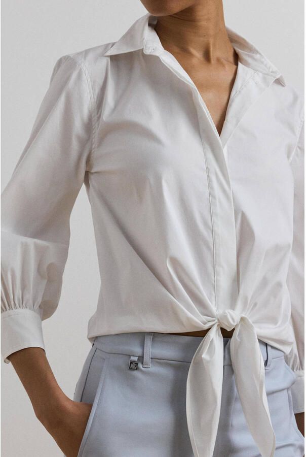 Lauren Ralph Lauren Regular fit overhemdblouse met knoopdetail model 'MOCHELL' - Foto 3