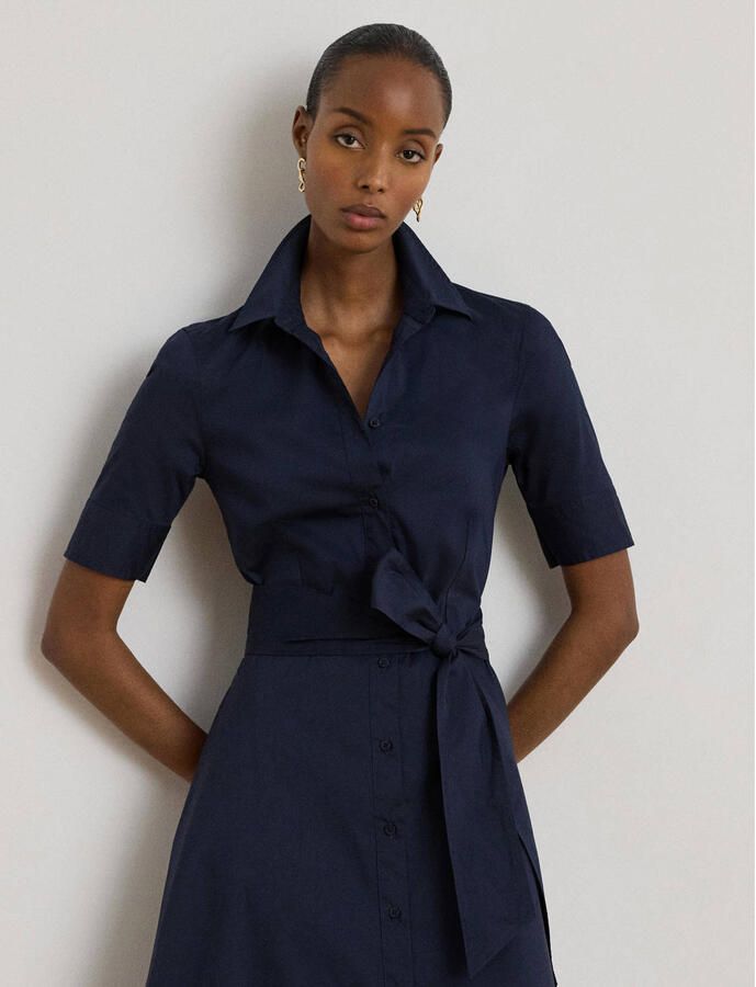 Lauren Ralph Lauren Overhemdjurk met strikceintuur model 'FINNBARR'