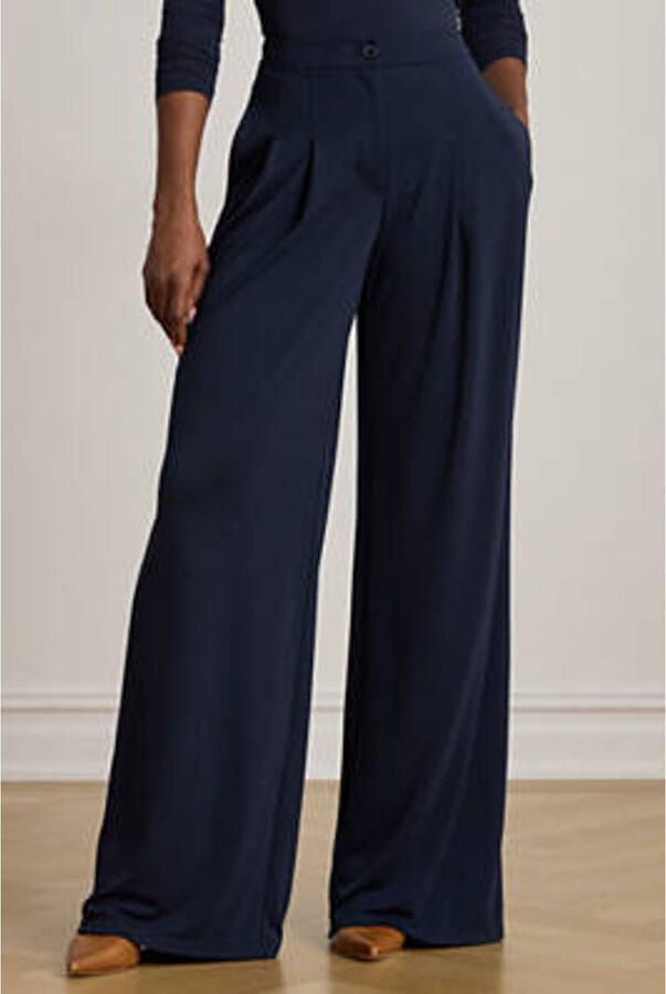 Lauren Ralph Lauren Wide leg stoffen broek met hoge band model 'CHABRELL'