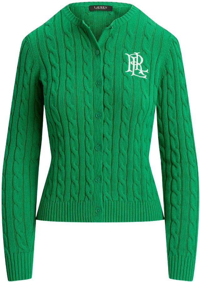 Lauren Ralph Lauren Gebreid jack met kabelpatroon en Labelstitching Model 'RALHAN' - Foto 2