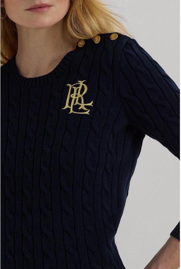 Lauren Ralph Lauren Gebreide pullover met labelstitching model 'MONTIVA'