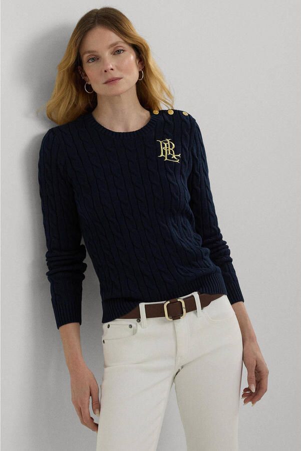 Lauren Ralph Lauren Gebreide pullover met labelstitching model 'MONTIVA' - Foto 3