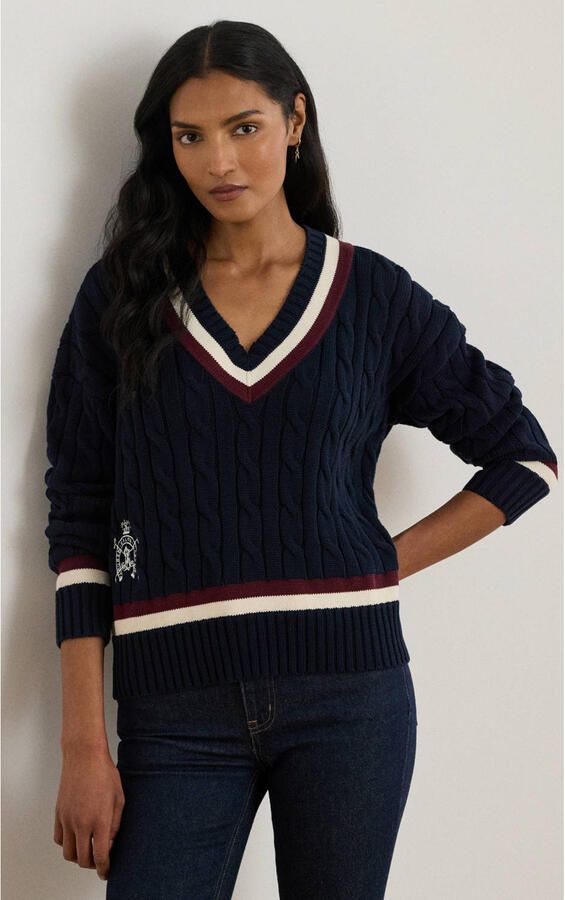 Lauren Ralph Lauren Regular fit gebreide pullover van puur katoen
