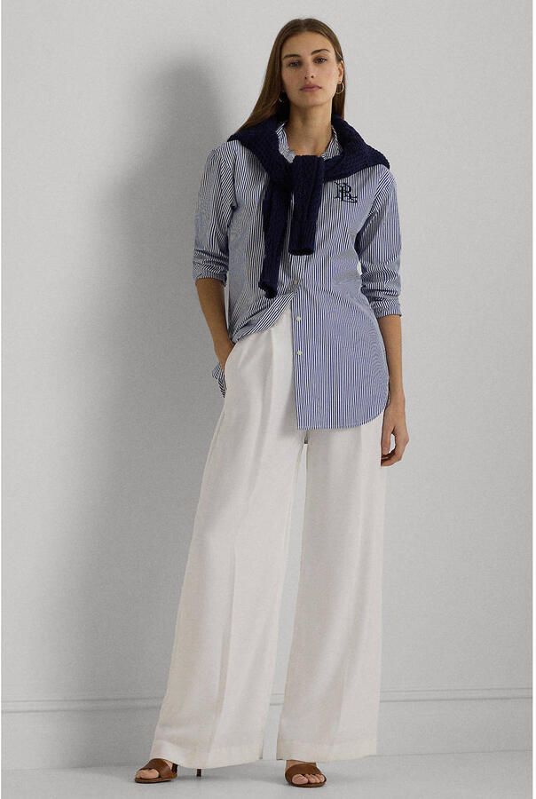 Lauren Ralph Lauren Regular fit overhemdblouse met logostitching model 'KOTTA' - Foto 2